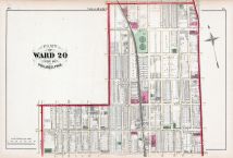 Plate U - Ward 20, Philadelphia 1875 Vol 6 Wards 2 to 20 - 29 - 31